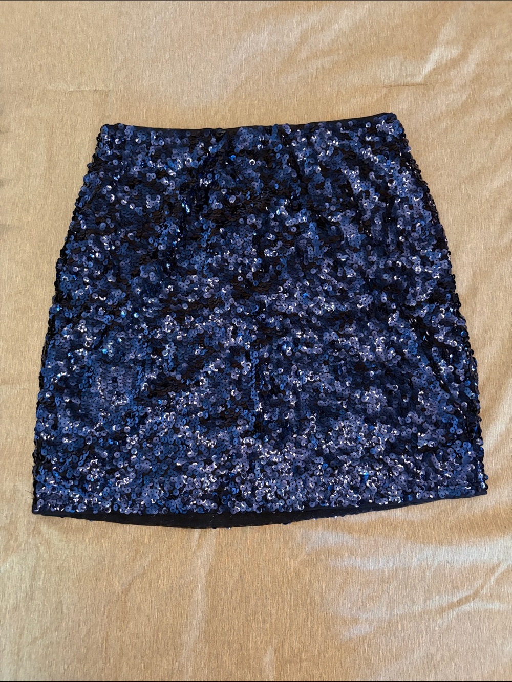 Women’s Sequin Mini Skirt - Navy Blue